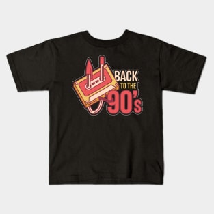 90s - BACK TO THE 90'S lovely retro vintage cassette design Kids T-Shirt